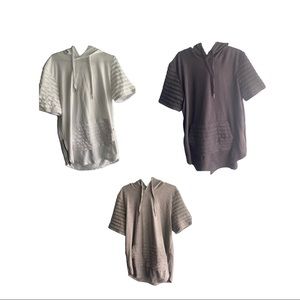 3 hooded shirts